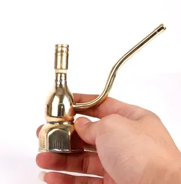 Ny Mini Portable Brass Water Tobacco Bottle Classical Water Filtration Pipe Tobacco Partihandel Direktförsäljning Engångsinsättning