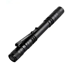 wholesale Pen Light LED Mini Aluminum Small Flashlight Strong Flashlight 1 Mode 300LM Outdoor Pocket Portable Torch Lamp with Pen Clip