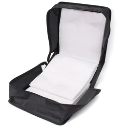 Wholesale-Handheld Wallet Storage Bag Case Organizer Media Products Black PU Leather Discs Storage Box Accessories