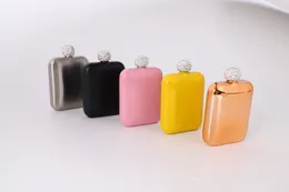 Ze stali nierdzewnej Hip Flask Portable Outdoor Flagon Whisky Stoup Wine Garnek Alkohol Butelki Mini Okrągłe Mężczyźni Kieszonkowe Kolby Hip Darmowa Wysyłka