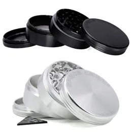 Dry Herb Grinder Space Case 63mm Tobaks slipmaskiner Stor Aluminium Alloy Metal Cigarette Spacas Black 4 Delar Rökkvarter Kross