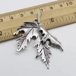 Wholesale Big Maple Leaf Charms Antique Silver Alloy Pendants