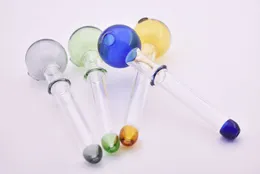 12 cm di lunghezza con 12 mm OD Ball 30 mm nuovo design vetro bruciatore a nafta pipa a mano tubo di fumo tubi di olio in vetro borosilicato di alta qualità