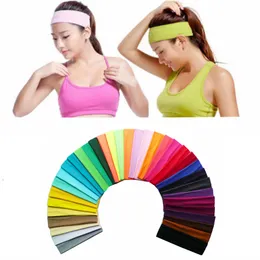 Fashion Cotton Stretch Headbands 35 Colors Woman Yoga Hair Band Causal Man Softball Sports Sweatband Elastic Headwear TTA1417-3