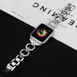 Fashion Armbandband för Apple Watch Series 4/3/2/1 Diamond Watchband för Iwatch 38/40 / 42 / 44mm