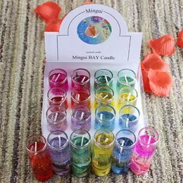 Scented Candles Colorful Sea Shells Jelly Crystal Wax Transparent Glass Candle Wedding Banquet Party Decorative Candle new