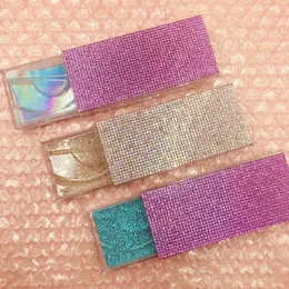 Gorący sprzedaż rzęs Pakowanie 10 sztuk / partia Rhinestone Lash Cases do 3D 4D 5D 6D Regularne rzęsy Mink