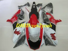 Injektionsformmissionskit för Yamaha YZFR1 15 16 YZF R1 2015 2016 YZF1000 ABS Röda vita Fairings Set + Presenter YX02