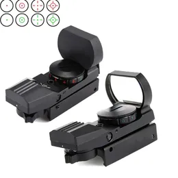 1 Sztuk 11 mm / 20 mm Rail Rail Round Optics Holograficzna Red Dot Sight Reflex 4 Seticter Tactical Scope Colimator Sight