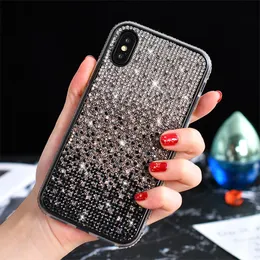 Luksusowy Gradient Diamond Case dla iPhone 11 Pro Max Bling Glitter Pokrywa telefonu dla iPhone XS XR 8 7 PLUS