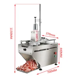 110V 220V Multi-Function Automatisk skiva elektrisk automatisk frusen köttfett Nötkreatur fårkött rullefryst köttskivare köttskärmaskin
