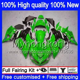 Injeção para a Kawasaki ZX14R ZZR1400 ZX 14R ZZR1400 Gloss verde 25MY.49 ZX14R 12 13 14 15 16 17 2012 2013 2014 2015 2016 2017 OEM Fairing