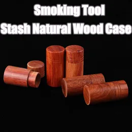Мини-Stash Natural Wood Case Держатель для хранения бутылки Портативный Box ручной инновационный дизайн Jar для сигарет Херб Pill курение табака инструмент
