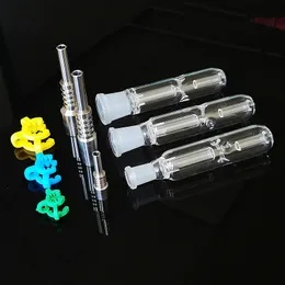 Nector Collectors Dab Straw Cool Mini Hand Pipes Titanium Nail Nector Collector Kit With 10mm 14mm 19mm Joint NC09