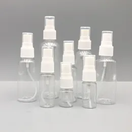 10 ml / 15ml / 20ml / 30ml / 50ml / 60ml / 80ml / 100ml Tom klar Sprayflaska Transparent påfyllningsbar fin dimma Pump Perfume Atomizer Containerflaskor