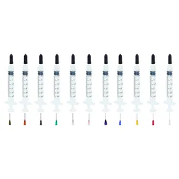 3ml Syringes 1 Inch 14G-27G Plastic Mixed Size Blunt Tip Fill Dispensing Needle Total Pack of 11