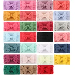 Fascia per capelli solida per bambini 27 colori Boho Archi Fasce per capelli Ragazze per bambini Archi per capelli bohémien Fascia elastica in nylon per bambini Accessori per capelli per bambini M2047