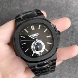 Designer watch Best Quality All Black Nautilus 5726/1A 5711 Stainless Steel Automatic Movement Mens Fashion Wristwatch Mens watches