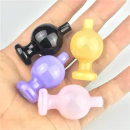 New 25mm Colorful Glass Bubble Carb Cap with Thick Pyrex Glass Tops Ball Caps for Domeless Quartz Smoking Water Pipes