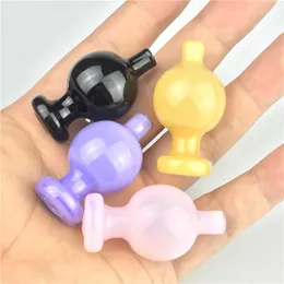 Yeni 25mm Renkli Cam Kabarcık Carb Cap ile Kalın Pyrex Cam Kubbesiz Kuvars Sigara Su Boruları için Top Kapakları Tops