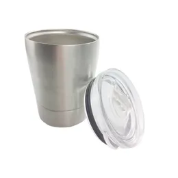 Aço inoxidável 12 oz Tumbler crianças canecas stemless vinho óculos de parede dupla vocuum xícaras de leite de água Café com palhas