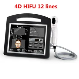 Professionell skönhetsutrustning 3D 4D 12 linjer 20000 Flashs Högintensitet Fokuserad Ultraljud HIFU Machine Skin SMAS Face Body Slimming rynka borttagning