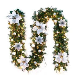 Decorazioni natalizie 2.7M LED Ornamento da appendere all'albero Rattan colorato per la decorazione della ghirlanda di ghirlande all'aperto per la casa di nozze