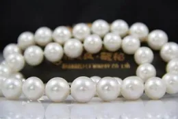 Bien、Natural de la joyerthe de de la perla de agua dulce blanco redondo luz cadena 12-13 mm clav￭colar