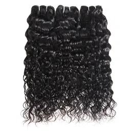 Brazylijska Virgin Hair Water Wave 3 wiązki mokre i faliste dziewicze brazylijskie ludzkie włosy wiązki malezyjskie przedłużenia włosów kręconych