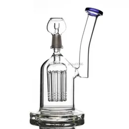 Hookahs male joint bong 8arms tree percolated oil rigs thick water pipe with nail dome or female joints bowl