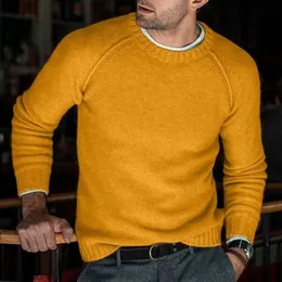 2019 Ny mode ull tröja män hösten vinter mode stickad pullover manlig solid smal fit rund hals tröja toppar