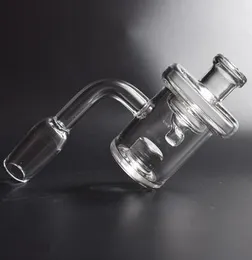 Neuester 4 mm dicker Bodenkern-Reaktor-Quarz-Banger mit Glaskurbel-Vergaserkappe, 10 mm, 14 mm, 18 mm Quarznagel für Glasbongs, Wasserpfeifen