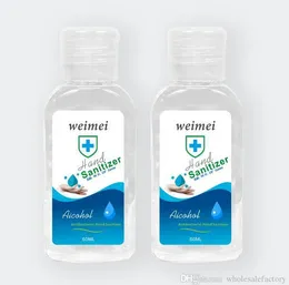 75% alcohol Hand Sanitizer Household Disinfectant Disposable Hand Sanitiser Gel Disposable Hands Wash DHL SHIPFree Water 7339044 60ml