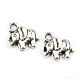 300 Pcs Tibetan Silver Elephant Alloy Charms Pandents For Jewelry Making Bracelet Necklace Findings 16mmx13.5mmx3mm