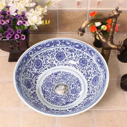 Niebieska i biała fabryka Jingdezhen bezpośrednio ręka Ceramiczna umywalka