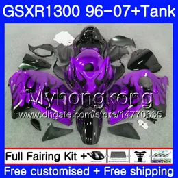 스즈키 하야부사 GSXR1300 1996 1997 1998 2007 333HM.205 GSXR 1300 GSXR1300 보라색 불꽃 96 97 98 99 00 01 02 03 04 05 06 07 키트의 경우 유선형