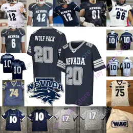 Nevada Wolf Pack Fußballtrikot NCAA College Colin Kaepernick Carson Strong Devonte Lee Shane Illingworth Nate Cox Toa Taua Sanders Mack Bell Williams