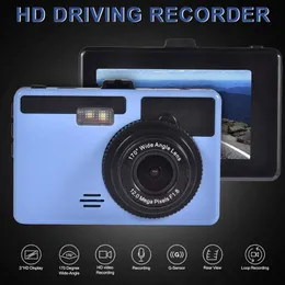 3" car DVR 1080P full HD car dashcam driving video recorder dual lens front 170° rear 120° wide view angle night vision G-sensor