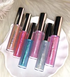 2020 Handaiyan 6 Kolory Glow Glitter Shimmer Mermaid Lipgloss Odcień Lip Nawilżający Wodoodporny Metal Długotrwały Ciekły Glosy Lip Balsam