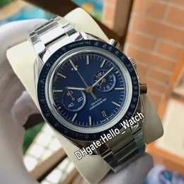 2020 новый moonwatch chronograp 311.90.44.51.03.001 Голубой циферблат Miyota кварцевый мужской часы секундомер беседа браслет из нержавеющей стали часы Hello_Watch