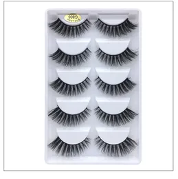 Handmade reusable mink false eyelashes natural long thick mink fur hair soft & vivid fake lashes black eyelashes extensions DHL Free