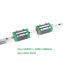 CNCルーター部品のための1ピースオリジナルの新しいHIWIN HGR25-1000MM / 1100mm / 1200mmリニアガイド/レール+ 2ピースHGH25CAリニアナローブロック