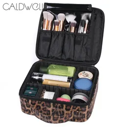 Caldwell Travel Makeup Torba duża pojemność przenośna obudowa organizatora z Drukiem Lopard Lopard Prezent dla kobiet