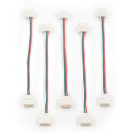 100 st 3pin 10mm bred kontakt dubbel ände med 15 cm lång kabel för 10 mm LED Digital Strip WS2811, WS2812 Inget behov av lödning; plug and play