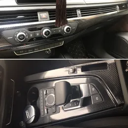 Per Audi A4 A5 B9 2017-2019 Interni Pannello di controllo centrale Maniglia per porta 3D 5D Adesivi in fibra di carbonio Decalcomanie Car styling Accessorie269s