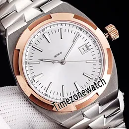 最優秀新品海外4500¥110aホワイトダイヤルCal.5100自動メンズウォッチサファイア2トーンローズゴールドベゼルスチールバンドゲント腕時計