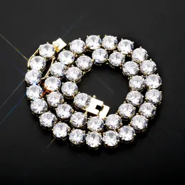 Unisex Moda 10mm 16/18/20 "Oro Argento Colori Bling Big CZ Pietra Collana a catena da tennis per uomo Donna Regalo caldo