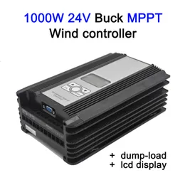 1000W 24V風MPPT（バックモデル）LCDディスプレイ+ダンプロード付きチャージャーコントローラー