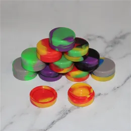 32mm 3ml Nonsolid Color & Pure Color non-stick wax silicone dab container Dry Herb Jars Dab Round Shape Silicone Container