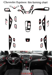 For Chevrolet Equinox Interior Central Control Panel Door Handle Carbon Fiber Stickers Decals Car styling Accessorie197n